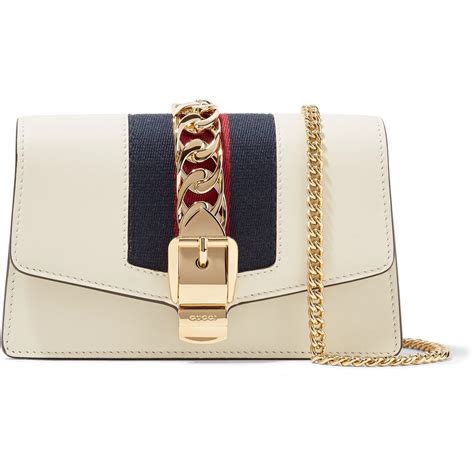 gucci sylvie mini white|gucci mini sylvie chain.